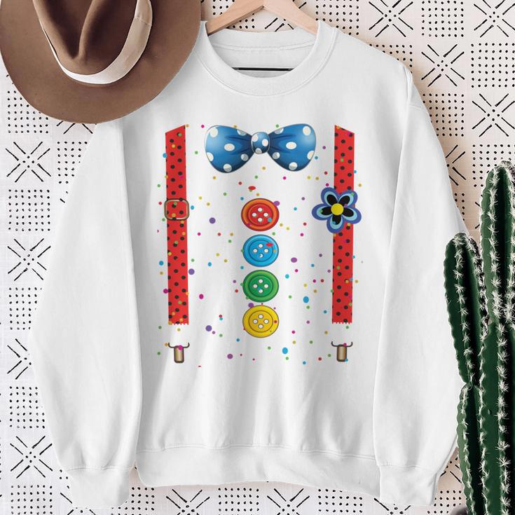 Clown Carnival Costume Clown Costume Clown Fancy Dress Confetti Sweatshirt Geschenke für alte Frauen