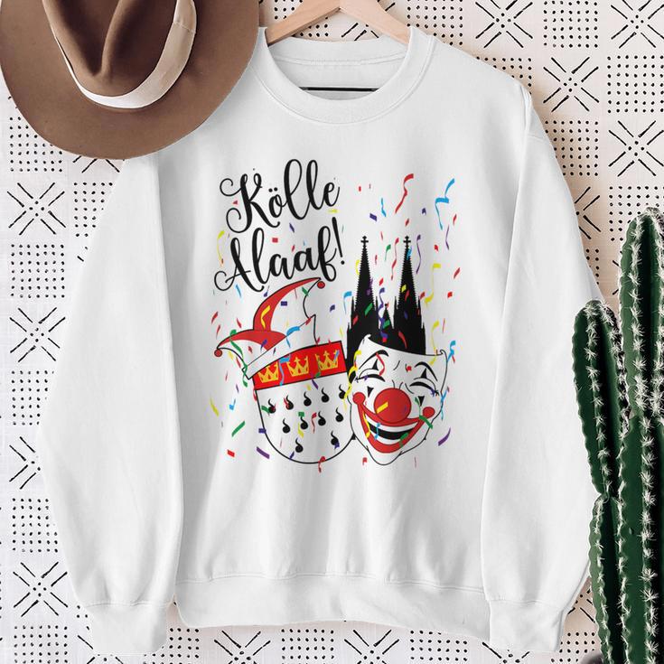 Cologne Cathedral Alaaf Confetti Carnival Parade Sweatshirt Geschenke für alte Frauen