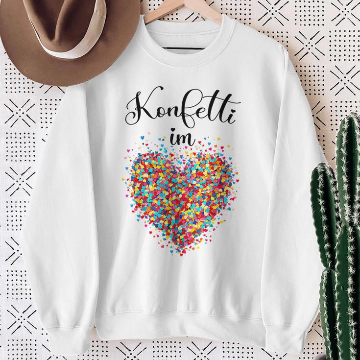 Confetti In The Heart Carnival Blue Sweatshirt Geschenke für alte Frauen