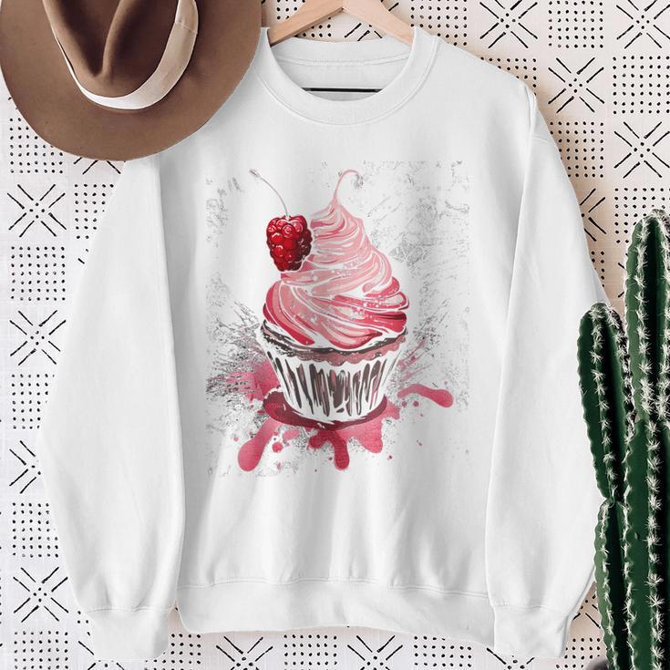 Cupcake-Weinlese Sweatshirt Geschenke für alte Frauen