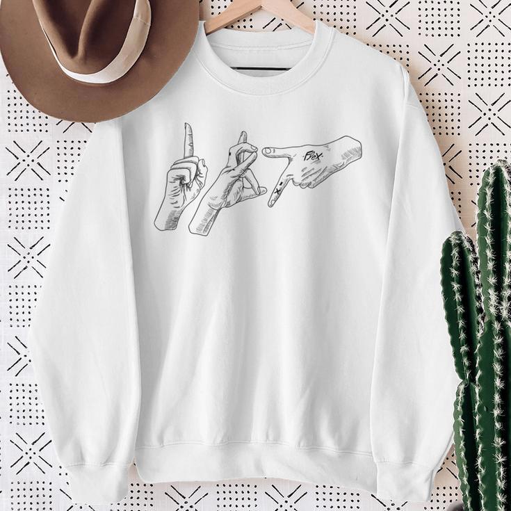 Deutschrap Hip Hop 187 Hand Shield Gesture Sweatshirt Geschenke für alte Frauen