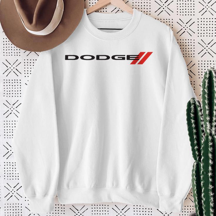 Dodge Wordmark Logo Gray Sweatshirt Geschenke für alte Frauen