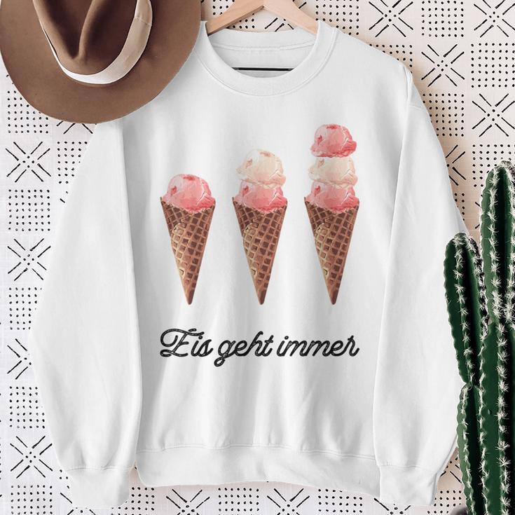 Eis Geht Immer Saying Ice Lover Sweatshirt Geschenke für alte Frauen