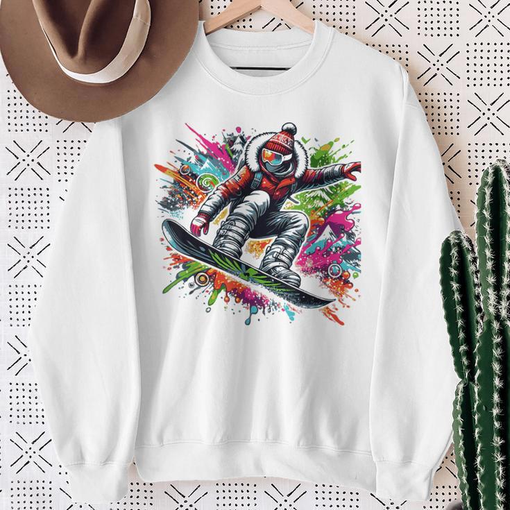 Costume Top Winter Sports Snowboarder Apres Ski Party Sweatshirt Geschenke für alte Frauen