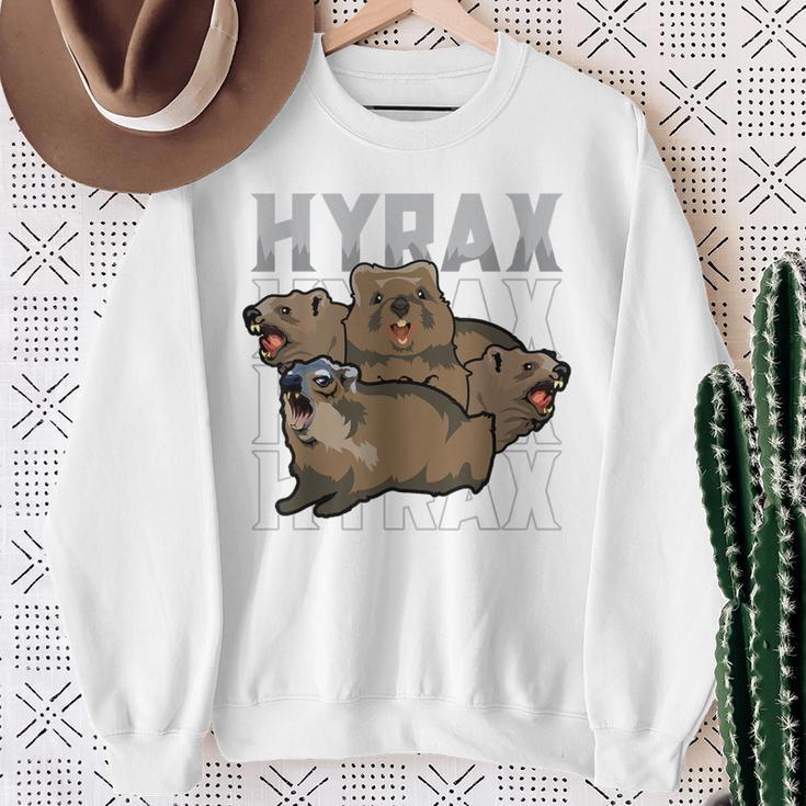 Rock Hyrax Meme Dassie Cute Animal Lover Gray Sweatshirt Geschenke für alte Frauen