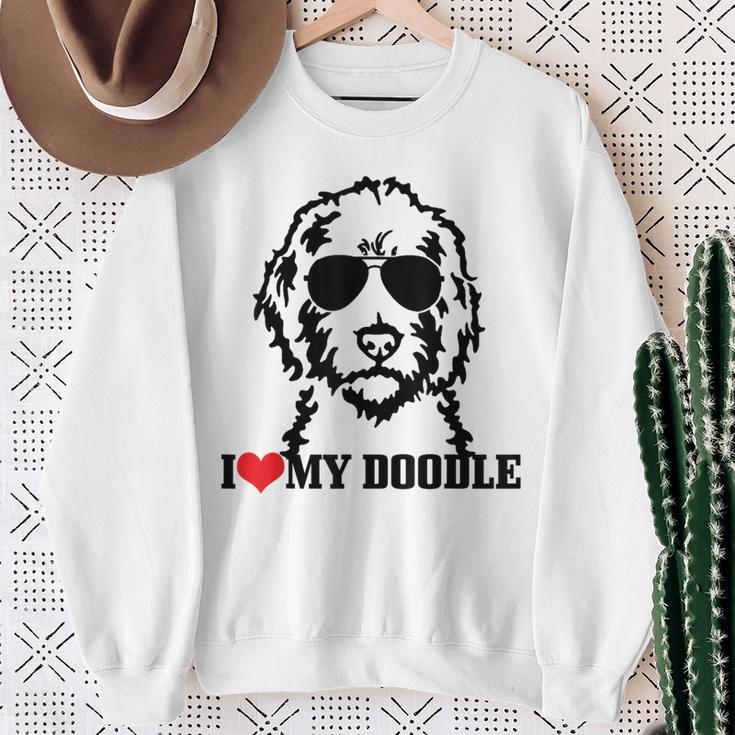 Goldendoodle I Love My Doodle Labradoodle Golden Doodle Dog Sweatshirt Geschenke für alte Frauen