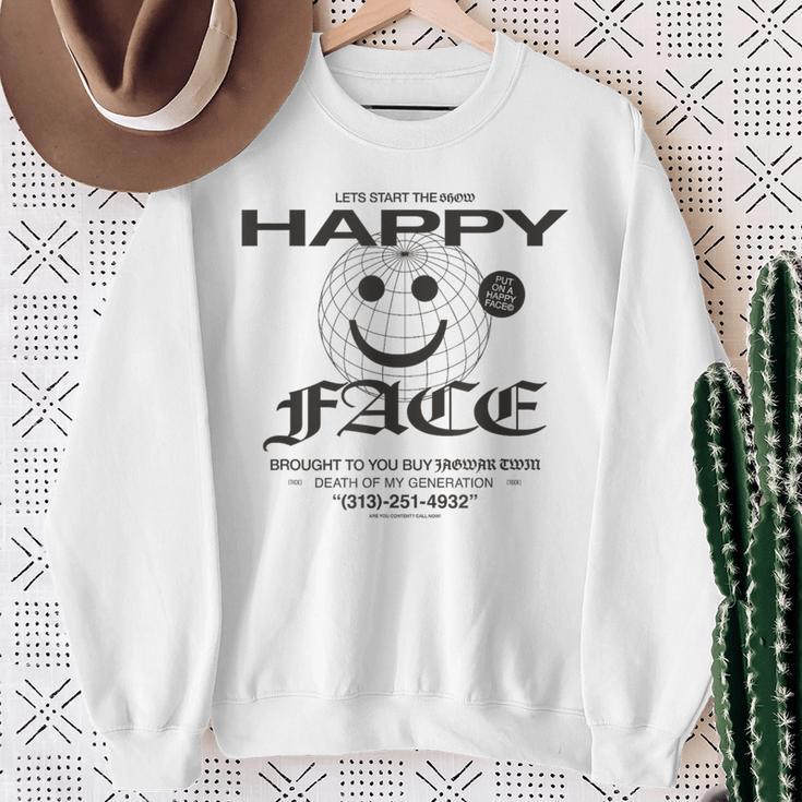 Happy Face Globe Sweatshirt Geschenke für alte Frauen