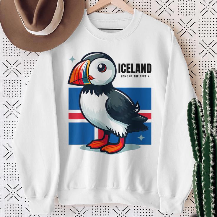 Iceland Iceland Flag Puffin Sweatshirt Geschenke für alte Frauen