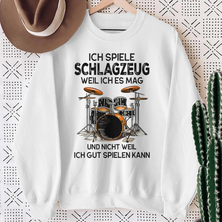 Ich Spielen Trommzeug Weil Ich Es Mag Und Nicht Weil Ich Gut Gray Sweatshirt Geschenke für alte Frauen