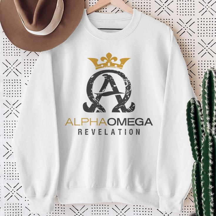 Jesus Christ Alpha And Omega Book Revelation Sweatshirt Geschenke für alte Frauen