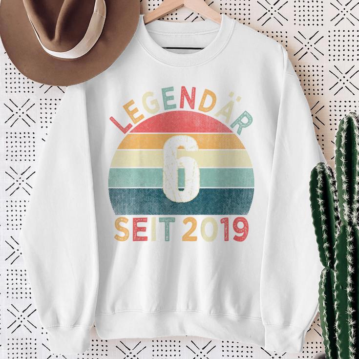 Kinder 6 Geburtstag Legendär Seit 2019 Jahrgang 6 Jahre Alt Sweatshirt Geschenke für alte Frauen