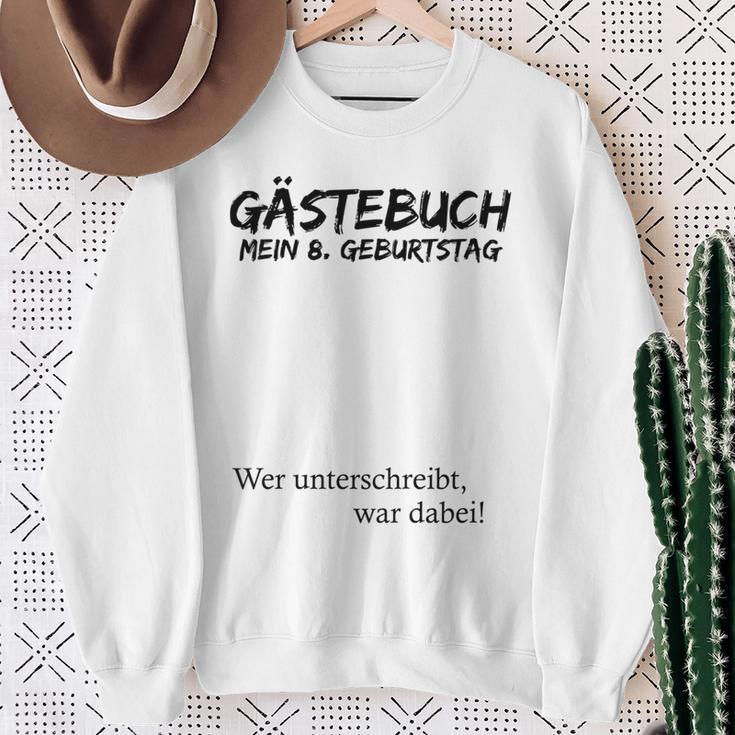 Kinder Mein 8 Geburtstag Und Das Gästebuch Sweatshirt Geschenke für alte Frauen