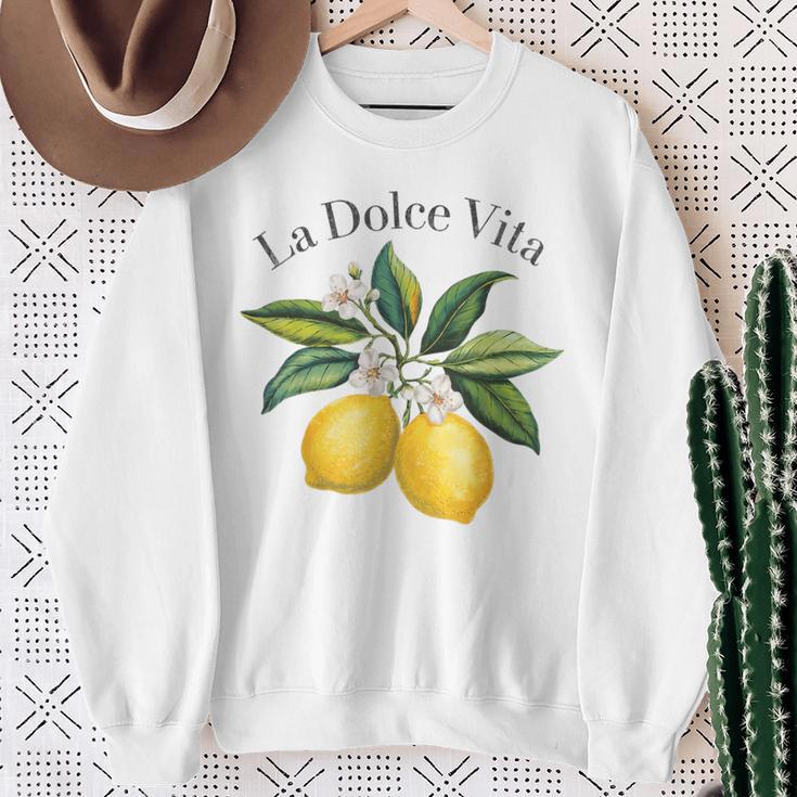 La Dolceita Lemon Italian Summer Limoncello Amalfi Coast Sweatshirt Geschenke für alte Frauen