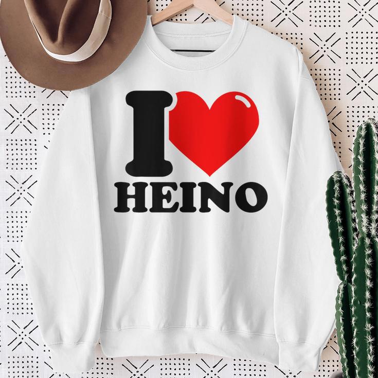 I Love Heino Gray Sweatshirt Geschenke für alte Frauen