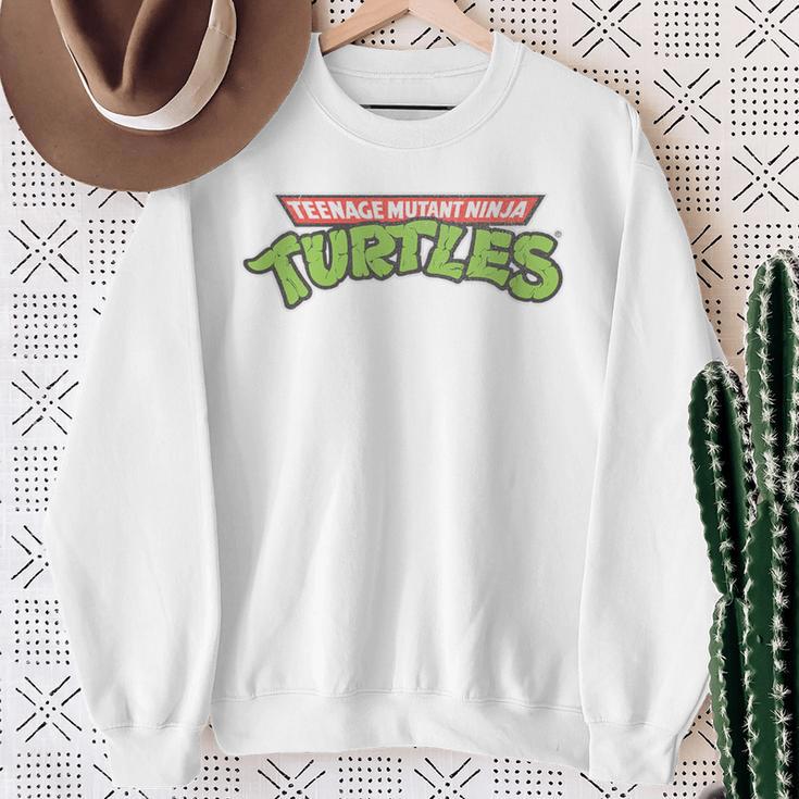 Nage Mutant Ninja Turtles Retro Logo Blue Sweatshirt Geschenke für alte Frauen