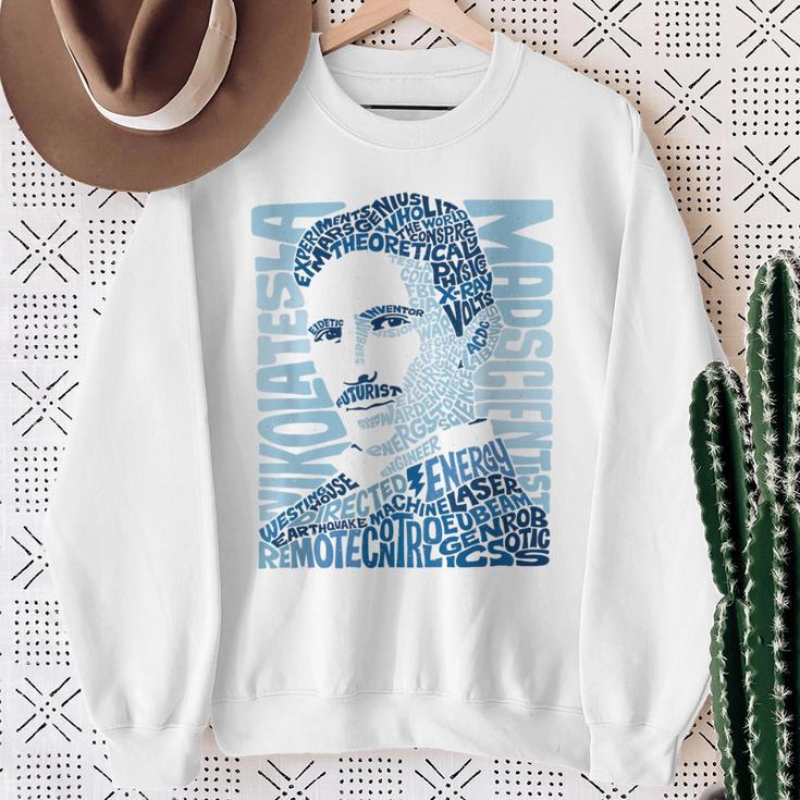 Nikola Tesla Illustration By Glitschika s Sweatshirt Geschenke für alte Frauen