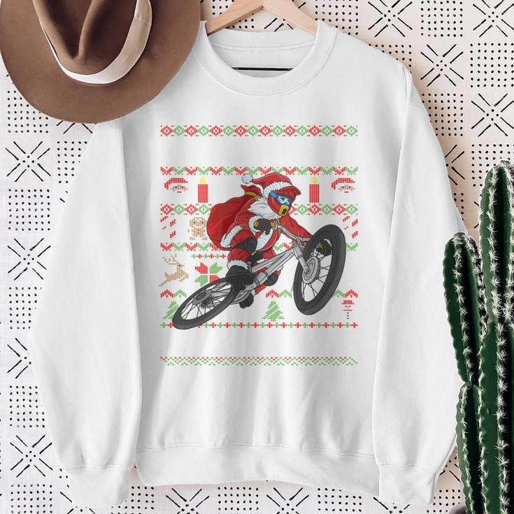 Oh What Fun It Is To Ride Mountain Bike Mtb Ugly Christmas Sweatshirt Geschenke für alte Frauen