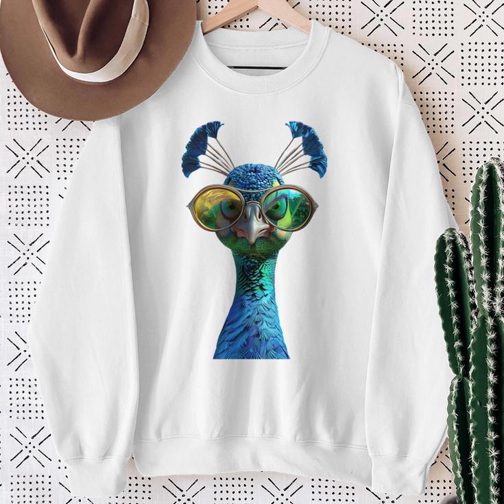 Pfau Motiv Blauer Pfau Pfauen Peacock Rad Pfauenrad Pfau Sweatshirt Geschenke für alte Frauen