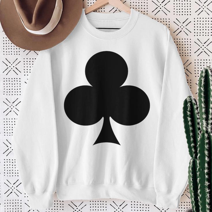 Playing Card Cross Heart Checked Spades Carnival Group Costume Card S Sweatshirt Geschenke für alte Frauen