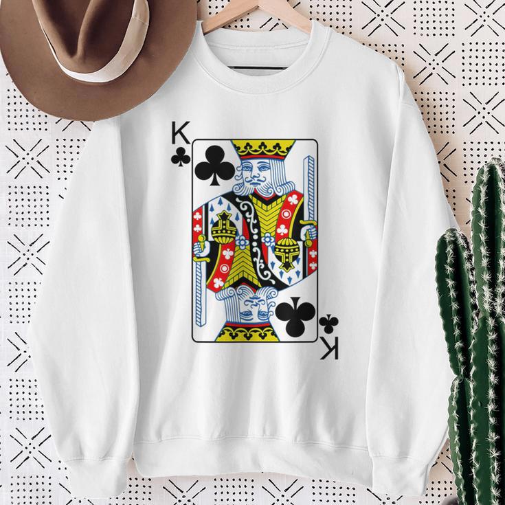 Playing Card King Of Clubs I Cross King S Sweatshirt Geschenke für alte Frauen