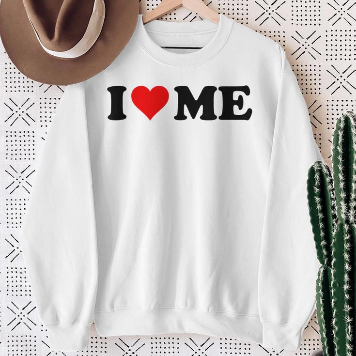 Red Heart I Love Me Sweatshirt Geschenke für alte Frauen