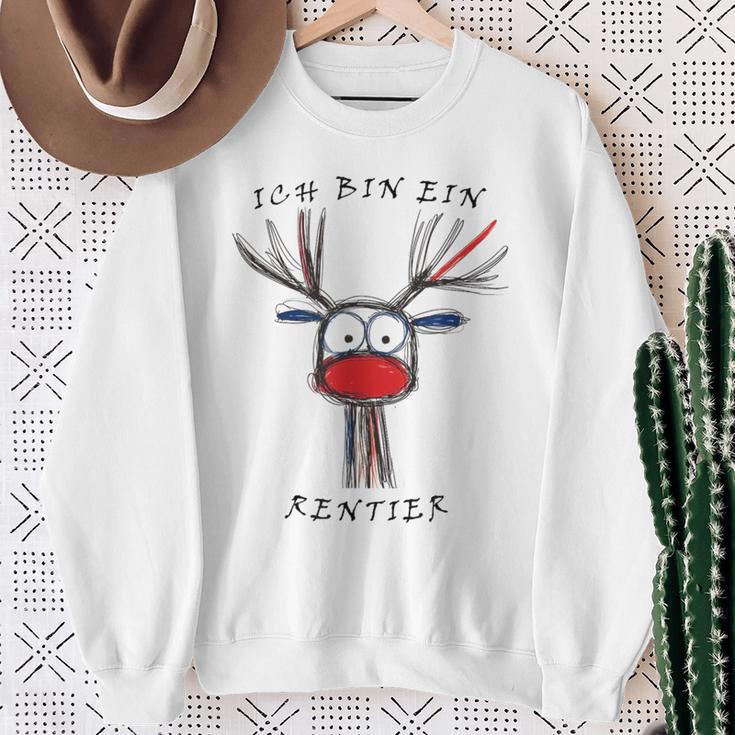 I Am A Reindeer Fun Christmas Gray Sweatshirt Geschenke für alte Frauen