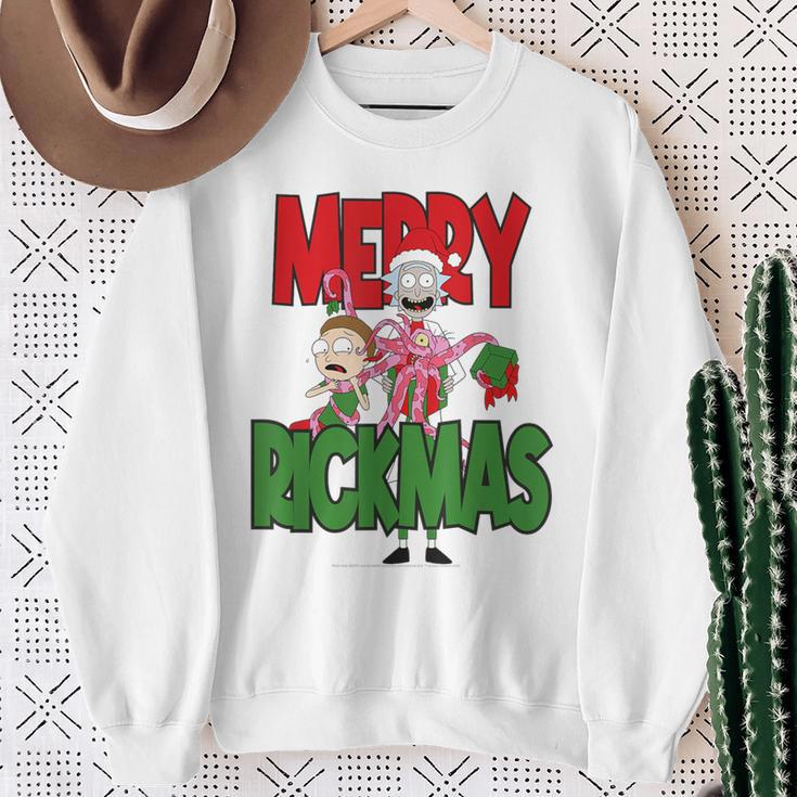 Rick & Morty Merry Rickmas Blue Sweatshirt Geschenke für alte Frauen