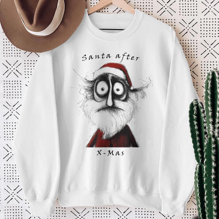 Santa After X-Mas Christmas Santa Fun Sweatshirt Geschenke für alte Frauen