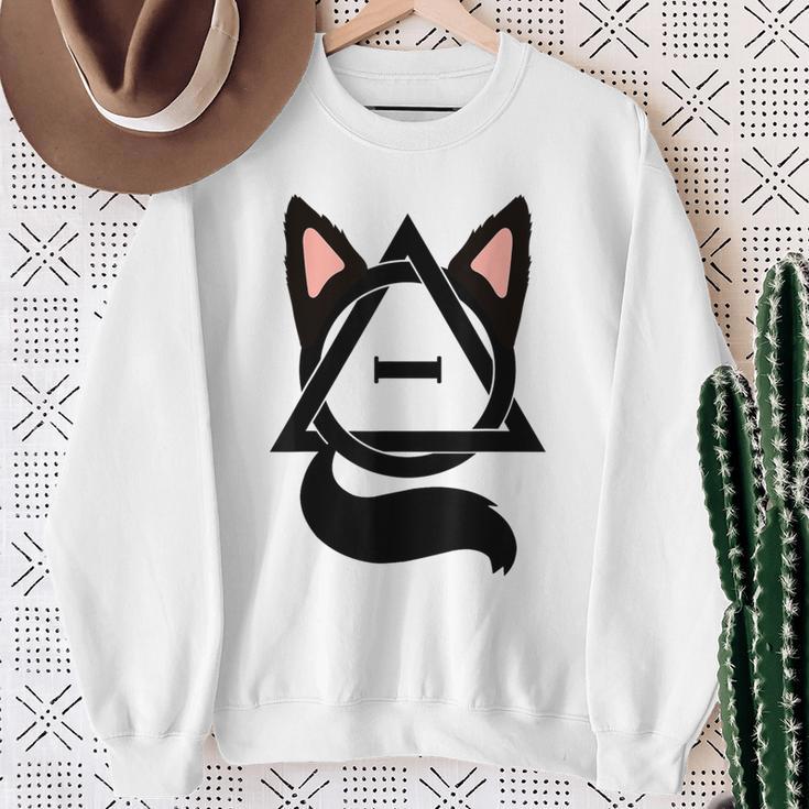 Theta Delta Cat Therian Pride Gray Sweatshirt Geschenke für alte Frauen