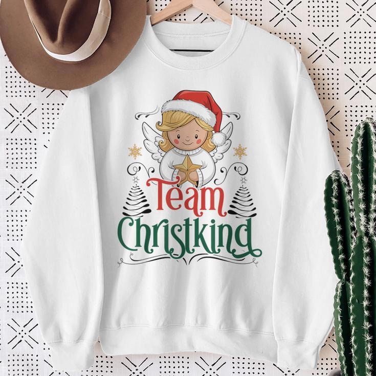 Team Christkind Christmas Eve Family Costume Sweatshirt Geschenke für alte Frauen