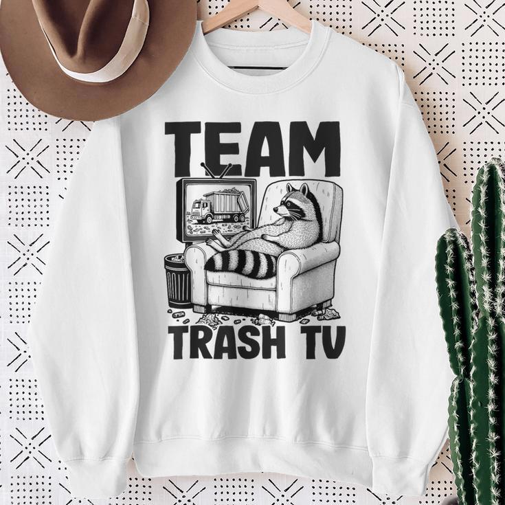 Team Trash Tv Raccoon Gray Sweatshirt Geschenke für alte Frauen