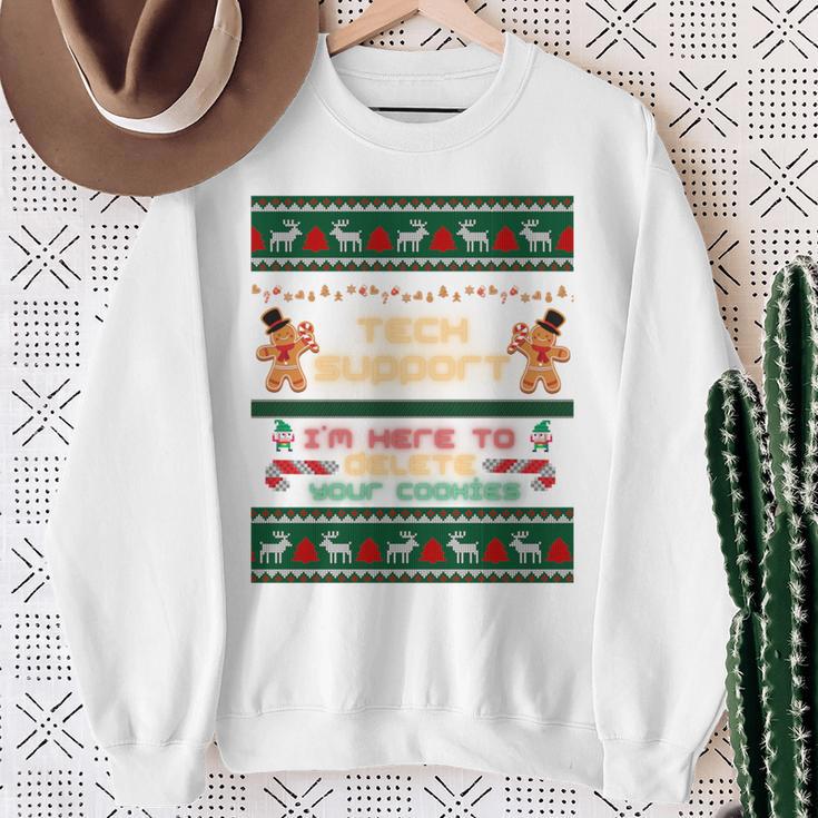 Tech Support Ich Bin Hier Um Ihre Cookies Zu Löschen Christmas Sweatshirt Geschenke für alte Frauen