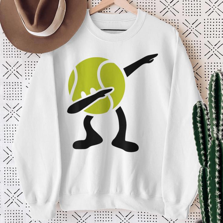 Tennis Dabbing Tennis Ball Tennis Player Ball Sport Sweatshirt Geschenke für alte Frauen