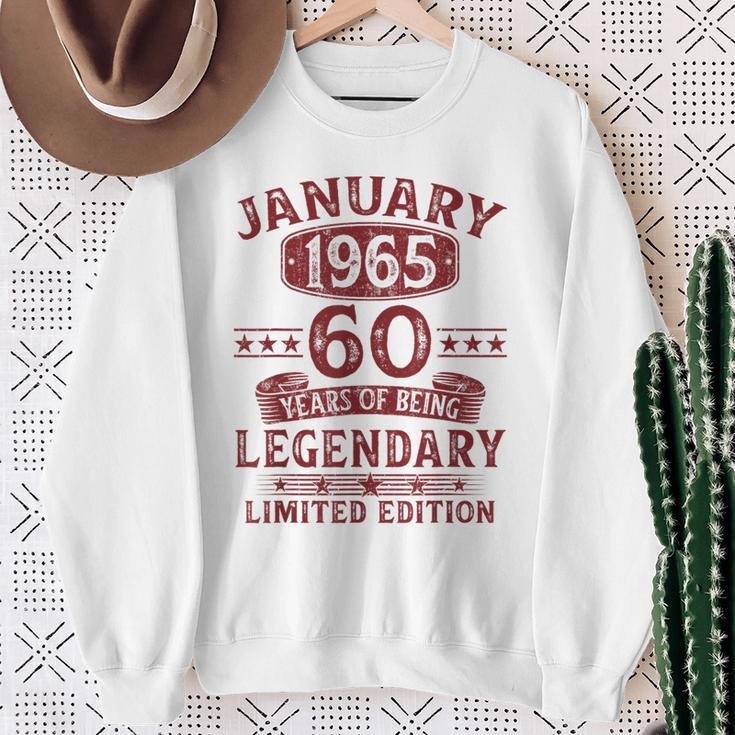 Vintage January 1965 60Th Birthday Sweatshirt Geschenke für alte Frauen