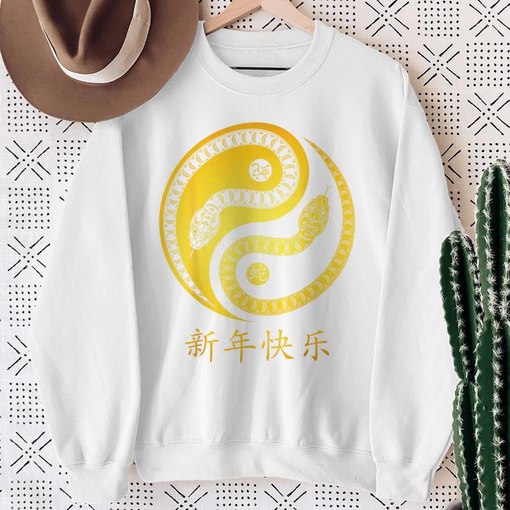 Year Of The Snake 2025 Zodiac Chinese Happy Lunar New Year Sweatshirt Gifts for Old Women