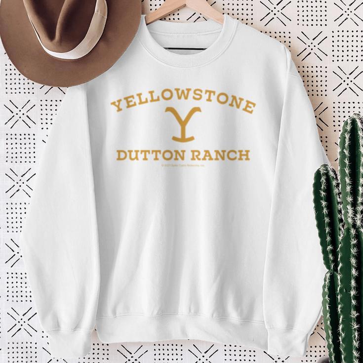 Yellowstone Dutton Ranch Gold Pocket Logo Long-Sleeved S Sweatshirt Geschenke für alte Frauen