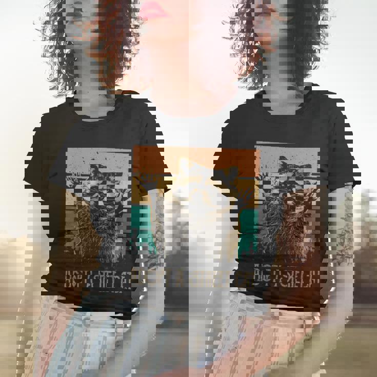 Adopt A Street Cat Women's T-Shirt - Artsy Animal Lover Gift Gifts for Her