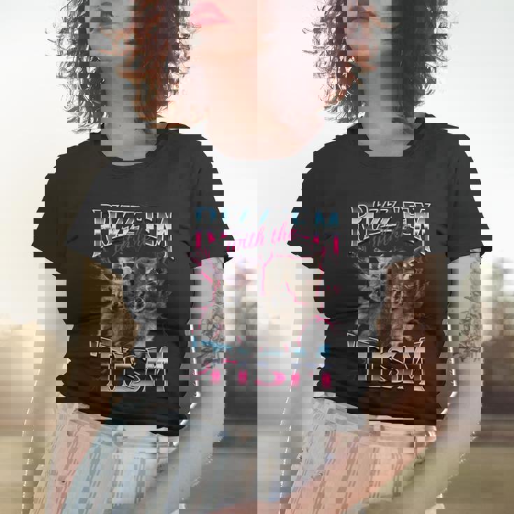 Autism Awareness Racoon Women's T-Shirt - Fun Meme Tee Gifts for Her