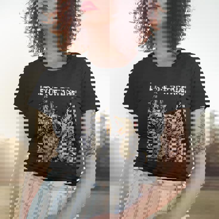 Let's Get Trashed Women's T-Shirt | Fun Party Animals Design Gifts for Her