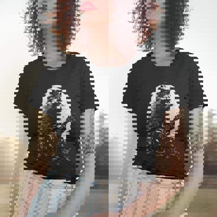 Raccoon Moon Guitarist Women's Tee | Quirky Music Lover's Gift Gifts for Her
