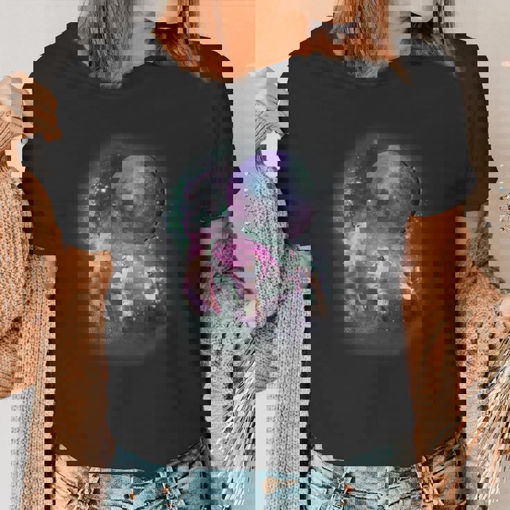 Ferret Women's T-Shirt - Playful Howling Moon Design