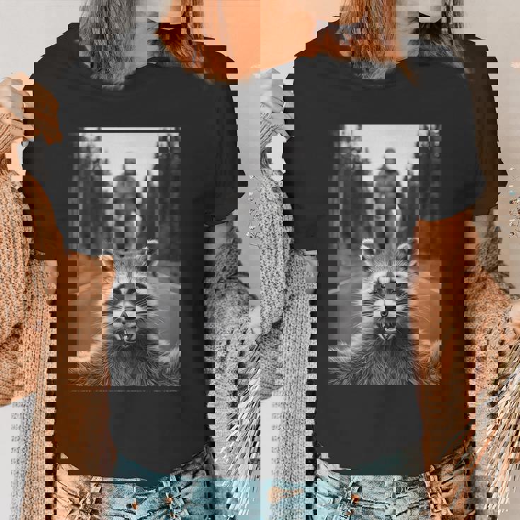 Raccoon & Sasquatch Women's Tee - Scared Selfie Style
