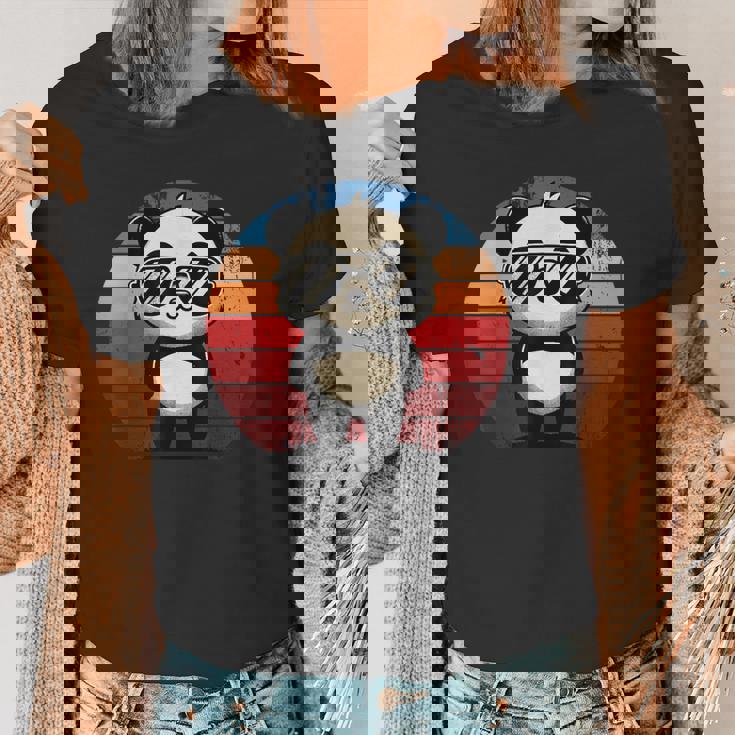 Retro Panda BBQ Pool Party Women's T-Shirt | Fun Summer Style