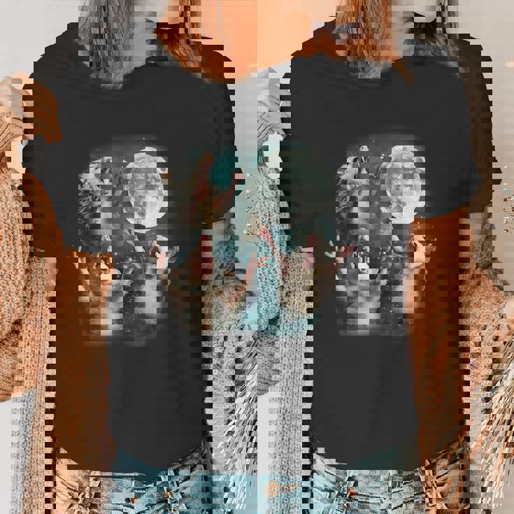 Three Possum Moon Women's T-Shirt – Cursed Meme Design