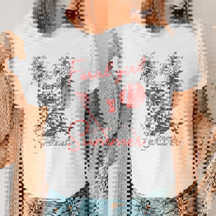 Feral Raccoon Meme T-Shirt - Summer Vacation Women's Tee
