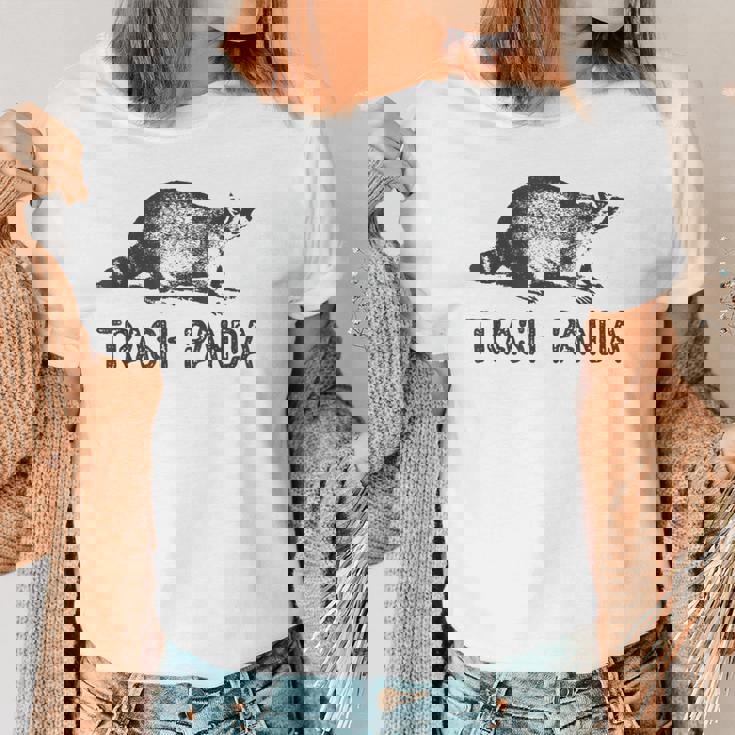 Raccoon Print Women's Grey T-Shirt | Modern Animal Style