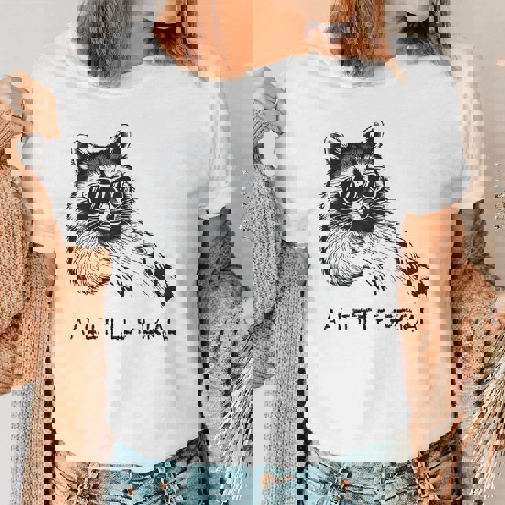 Raccoon Women's T-Shirt - Moonlit Trash Panda Design - Nature Inspired