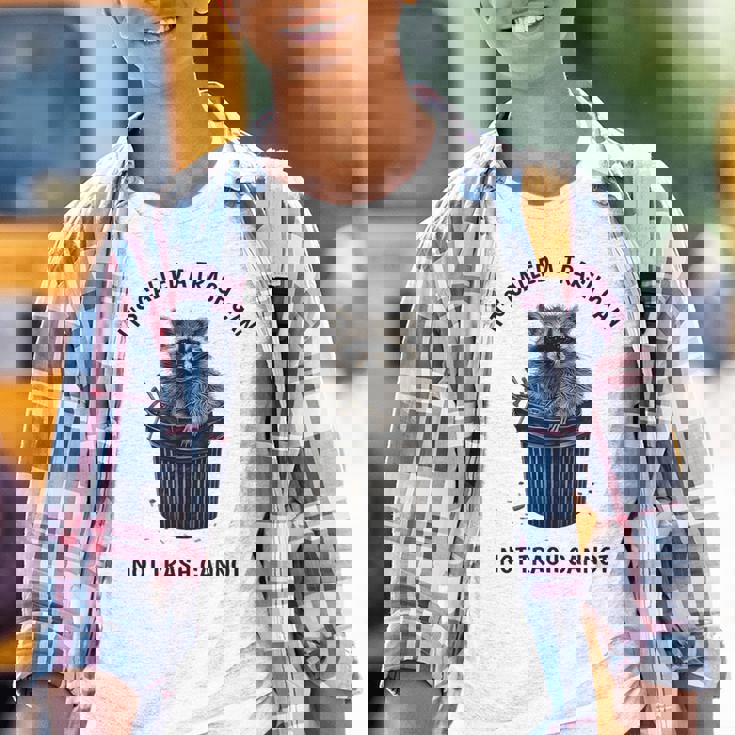 Retro Raccoon Trash Panda Youth T-Shirt - 90s Sunset Fun