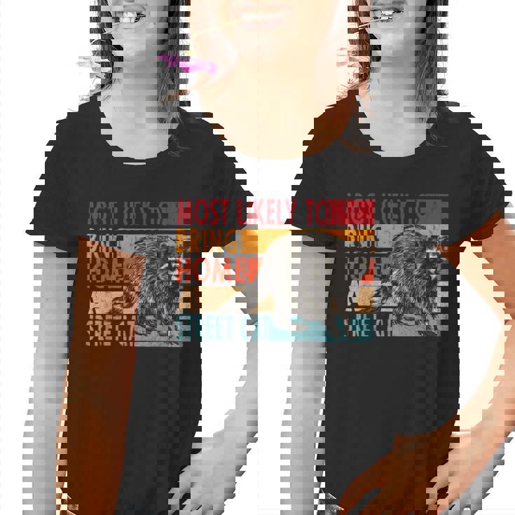Adopt-A-Street-Cat T-Shirt - Funny Graphic for Raccoon Lovers - Youth Tee
