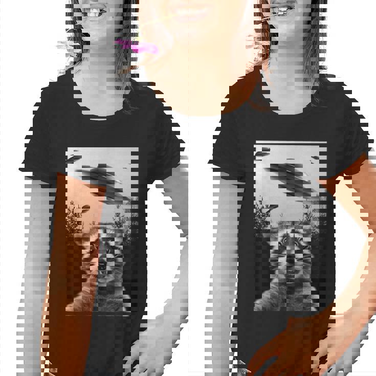 Alien UFO Raccoon Graphic Youth T-Shirt - Fun & Quirky Design